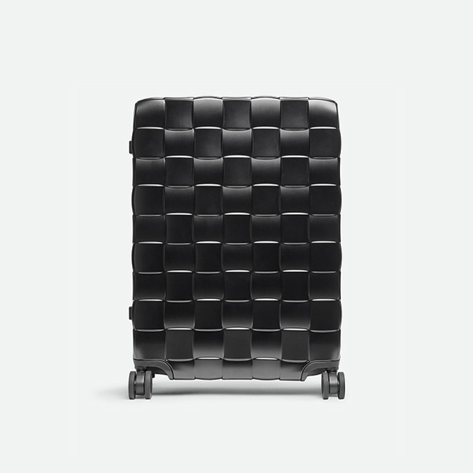 bottega veneta large intreccio woven luggage #848885